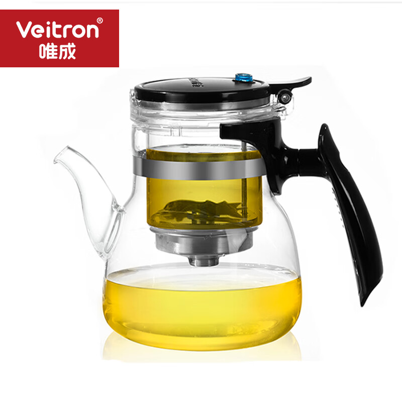 唯成玻璃耐热带过滤可拆卸内胆飘逸杯茶水分离茶壶800ml gl800
