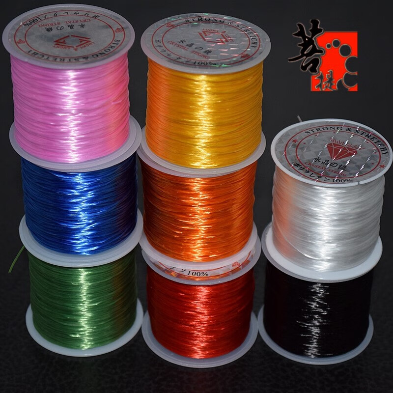 瑾然 水晶线手串弹力线绳 窜珠线穿手链橡皮筋穿珠力线 白色