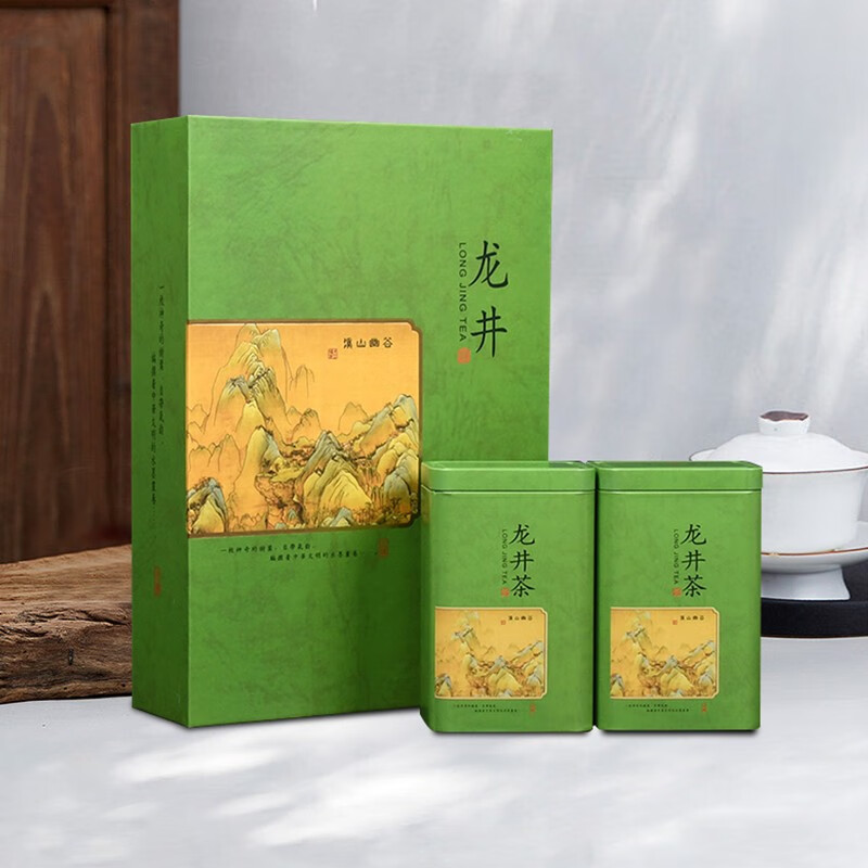 画茗（PAINTING TEA） 画茗茶叶 龙井茶叶 2022新茶雨前一级绿茶礼盒 250g