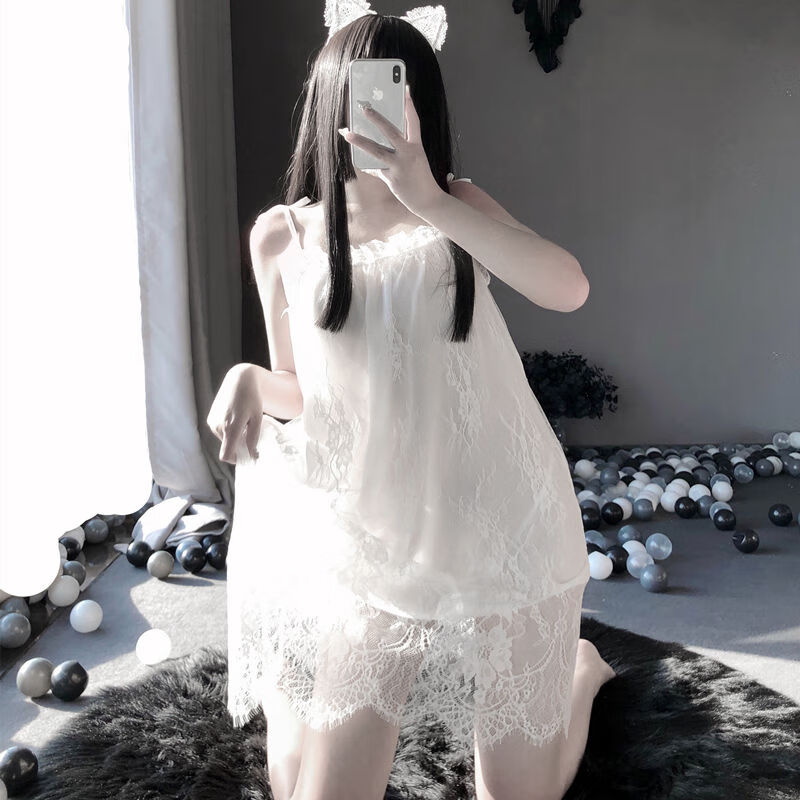 【夏季蕾丝性感吊带睡衣】性感蕾丝睡衣超床上火辣诱惑透明睡裙女