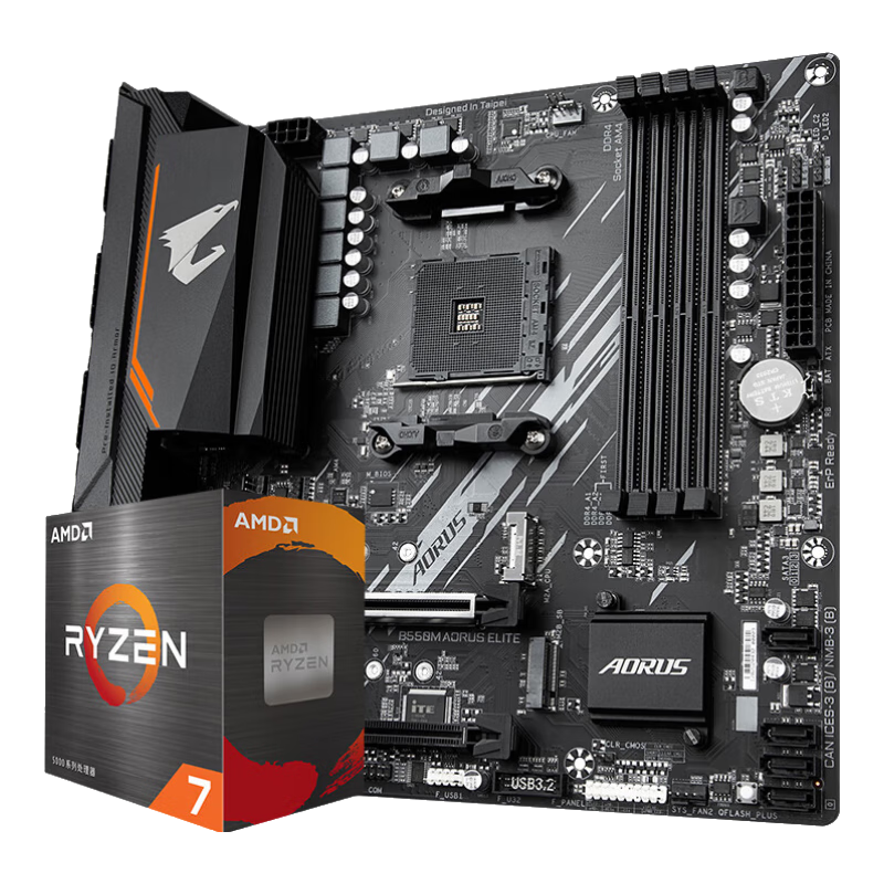 ���� B550M AORUS ELITE ���� ����7 5700X CPU��װ 1589.05Ԫ����������