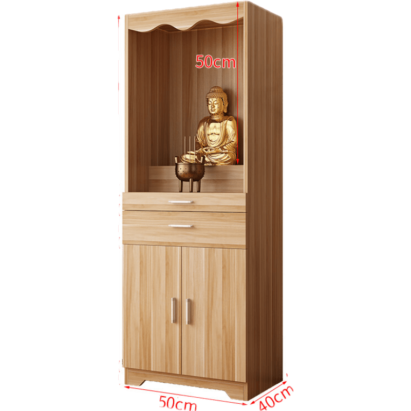 杜裕惟(DUYUWEI) 神台柜祖先神柜佛龛立柜供桌家用佛柜供台佛台财神爷神像柜神龛经济型供奉桌神台 浅胡桃色50宽度*40深*166高升级