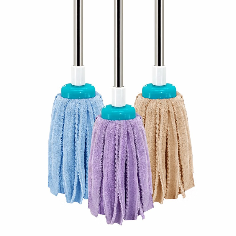 马尾巴 珊瑚绒吸水纤维拖把墩布 不锈钢杆