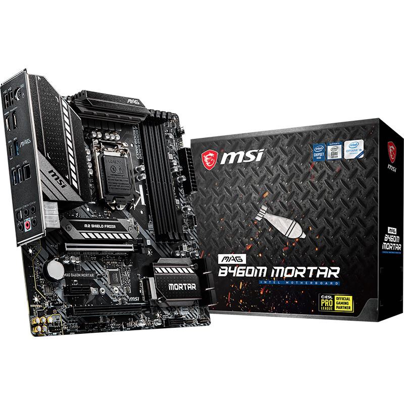 微星(MSI)MAG B460M MORTAR 迫击炮电脑主板 10400/10400F/10500/10700（INTEL B460/LGA 1200）