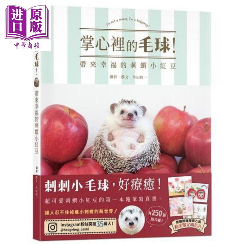 掌心里的毛球 带来幸福的刺猬小红豆 港台原版 角田修一 台湾角川