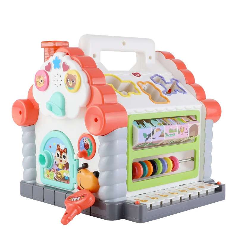 汇乐739多功能智慧小屋儿童早教形状积木配对玩具0-1岁男女孩婴幼儿