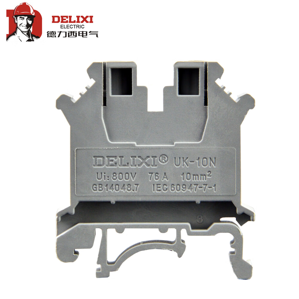 德力西电气（DELIXI ELECTRIC）全铜阻燃UK-10N接线端子板 76A端子排菲尼克斯型接线端子 UK-10N