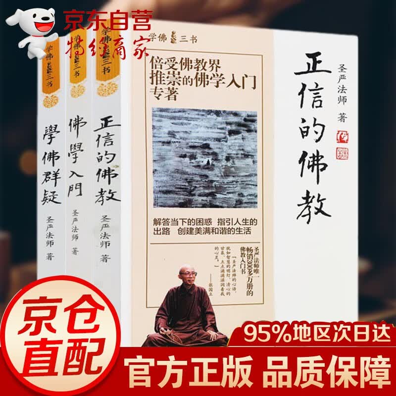 学佛三书 佛学入门学佛群疑正信的佛教（共3册）圣严法师的经典书籍全集全套佛学入门+正信的佛教+学佛群