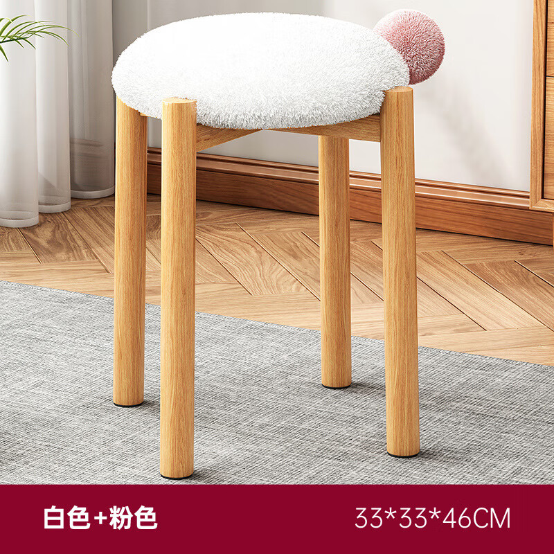直家凳子家用实木小板凳客厅椅子矮款卧室可爱动物矮凳创意圆凳木凳子