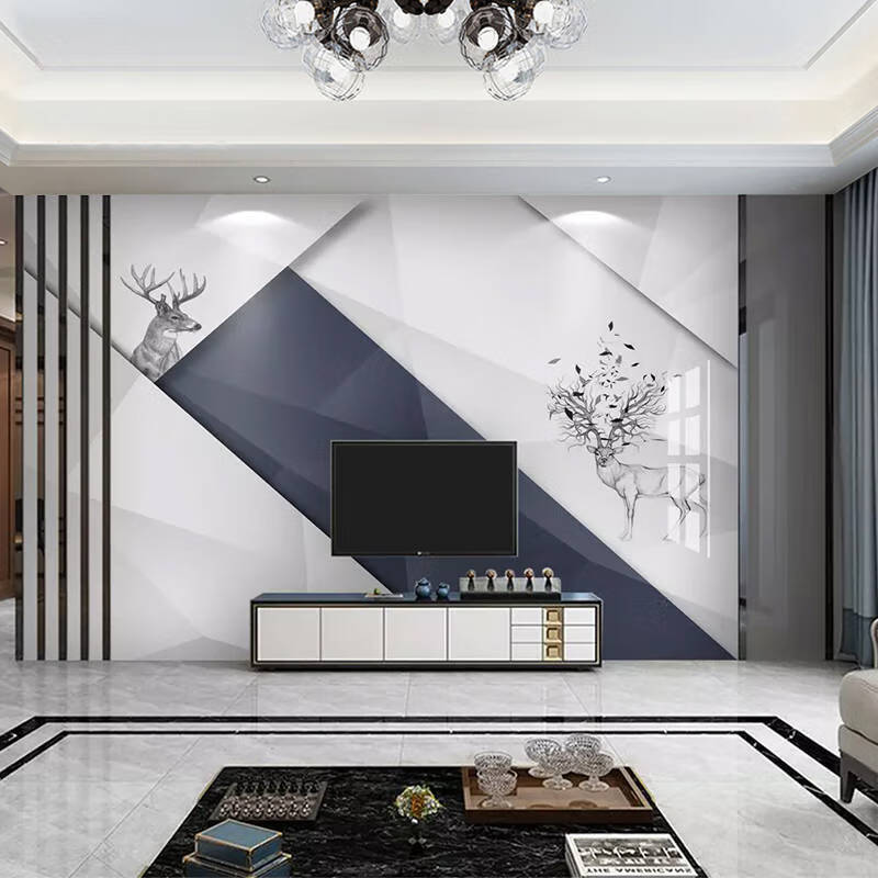 y3d立体电视墙背景墙现代简约影视墙装饰客厅沙发卧室