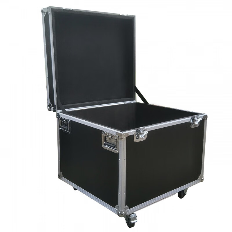 铝合金航空箱仪器物流运输箱展示舞台设备箱定做带轮子周转箱 黑色