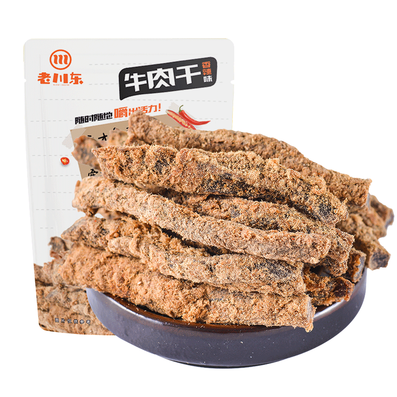 老川东 牛肉干 香辣味 100g