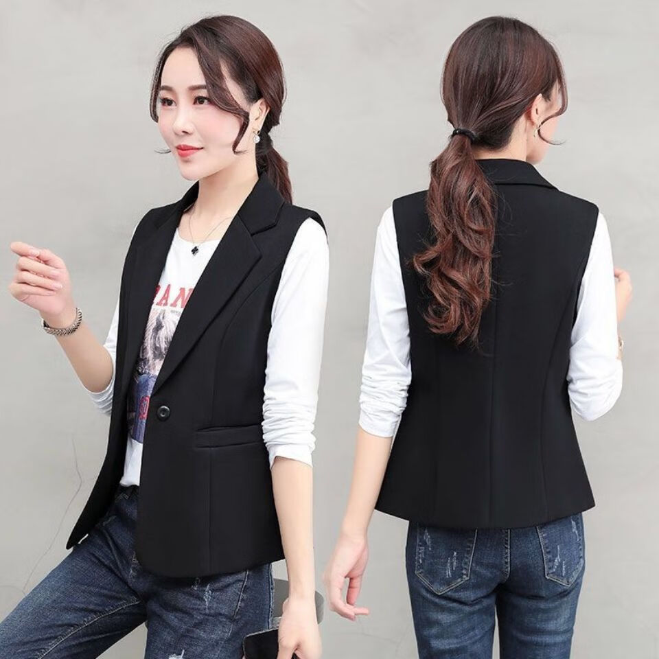 秋天穿的西装马甲背心女马夹韩版外搭马甲女西装2022新款春秋时尚潮流