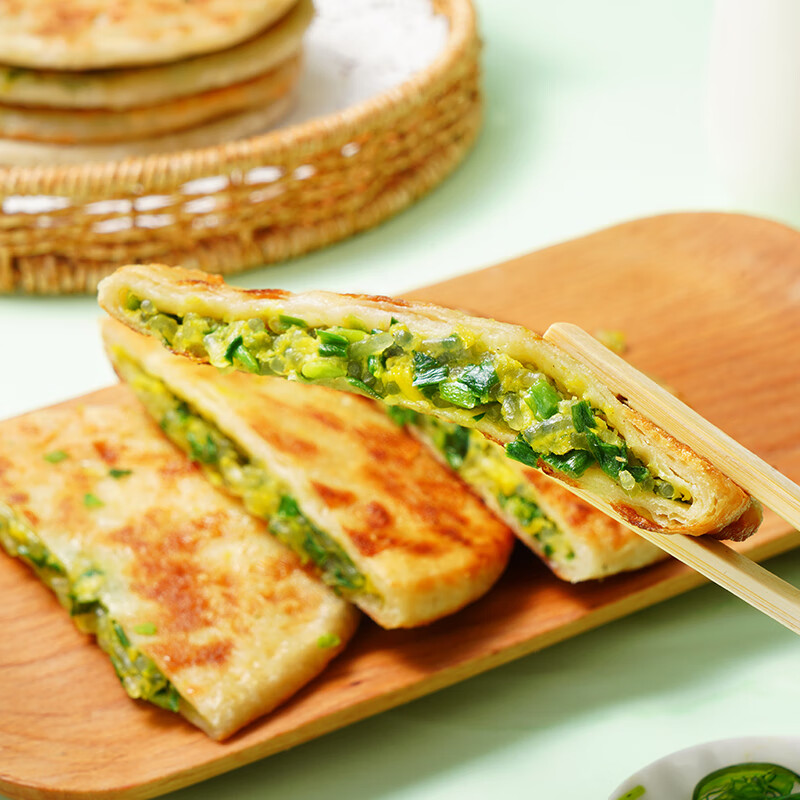 大希地喜洋洋牛肉馅饼肉饼韭菜鸡蛋猪肉大葱煎饼韭菜鸡蛋馅饼520g4