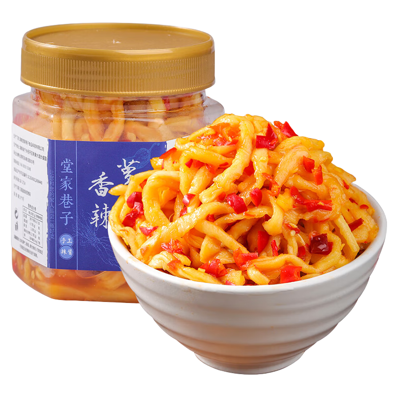 堂家巷子香辣蘿卜干湖南特產(chǎn)農家自制脆爽蘿卜干開(kāi)味拌面拌飯下飯菜 香辣蘿卜干280g*1瓶