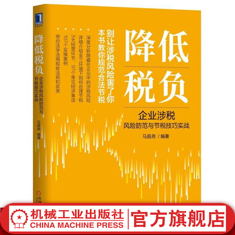 降低税负：企业涉税风险防范与节税技巧实战 马昌尧 税收，税务，税务会计，节税，纳税，纳税筹划，风险