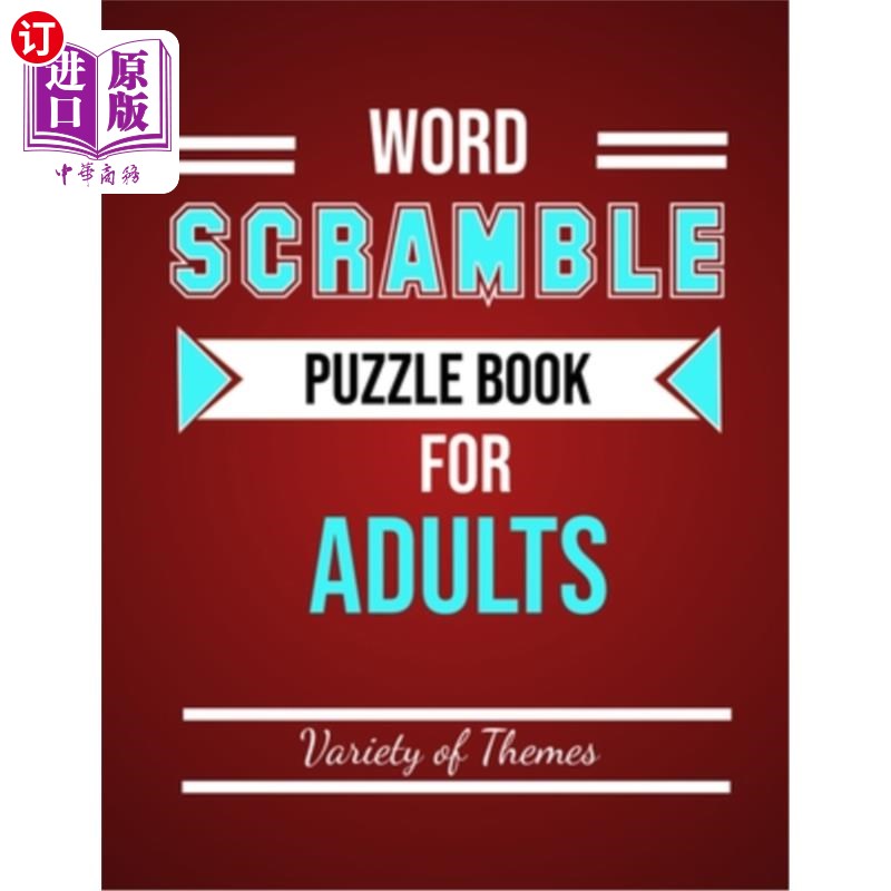 海外直订word scramble puzzle book for adults: fun activity games