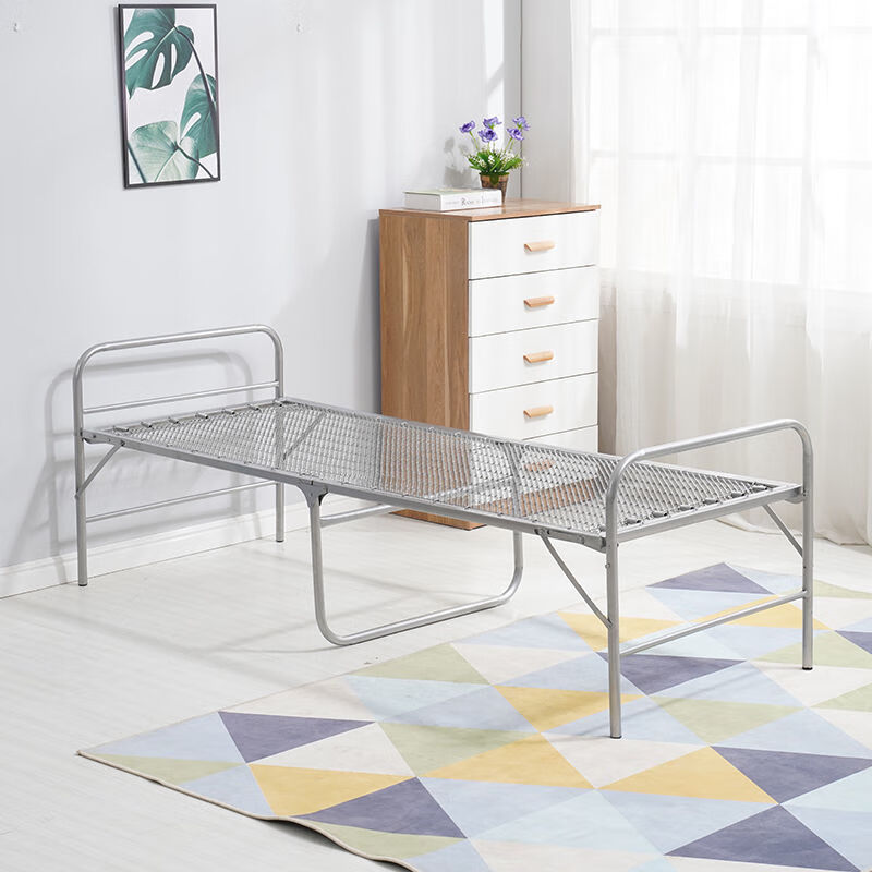 扑哩扑剌加厚折叠床单人钢丝床弹簧床午休床单人简易折叠床铁床可折叠