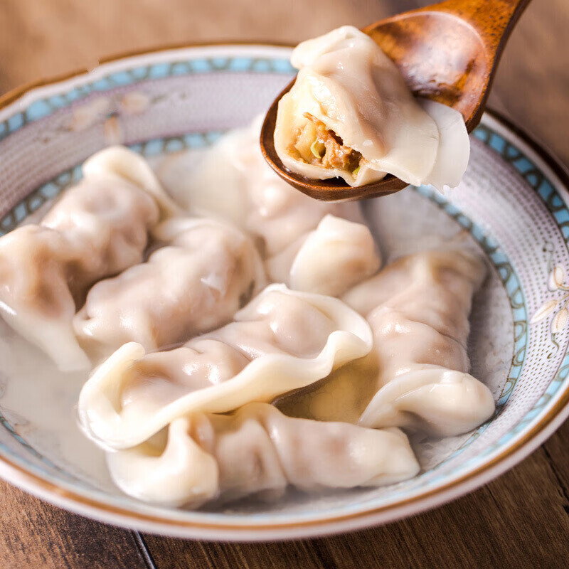 灌汤水饺猪肉白菜味500g/约30个*4包煎饺早餐速食冷冻饺子半成品