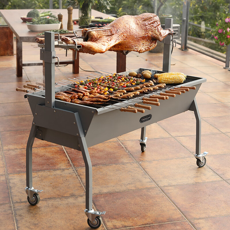 燃客烧烤炉 烤羊腿烤乳猪全自动旋转家用商用烤全羊炉烤羊腿炉子