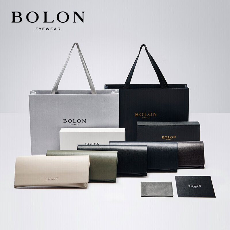 暴龙(BOLON)近视眼镜框 时尚通勤眉线复古眼镜架 暴龙眼镜 BJ6105 精选 B15-银色+亮黑色 此项仅单框-镜框支持试戴
