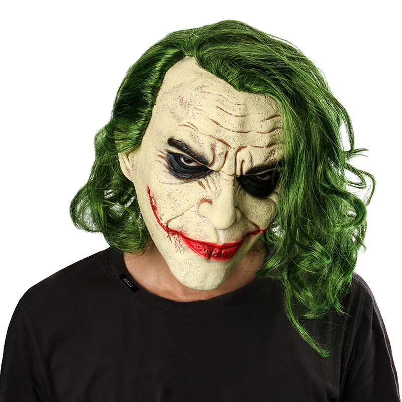 礼物 joker小丑面具微笑恐怖男全脸cos套头面具万圣节