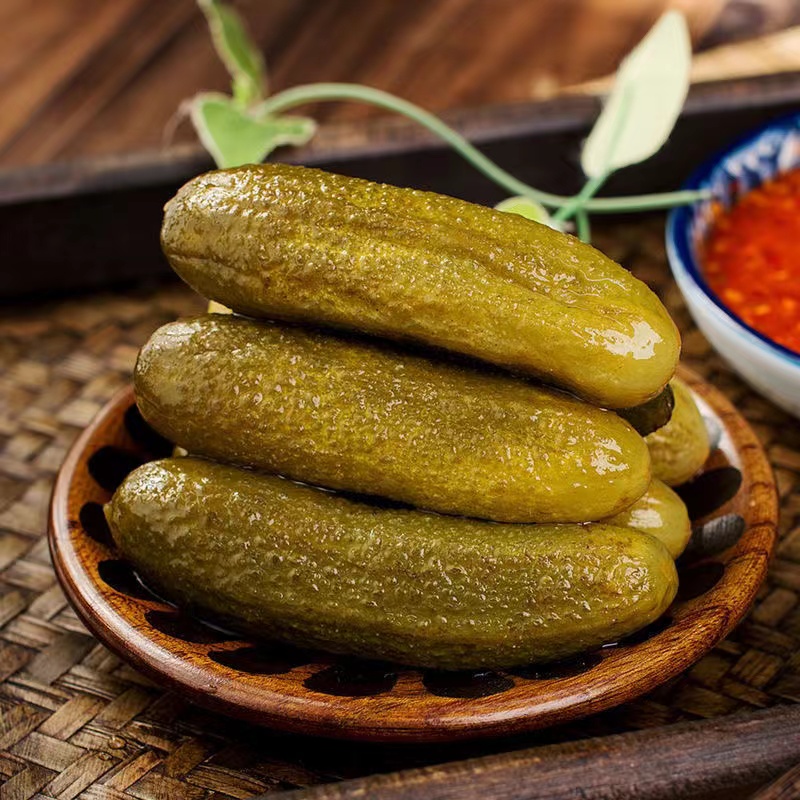 俄罗斯正宗原装进口酸黄瓜罐头西餐配菜汉堡泡菜网红食品即食下饭 一