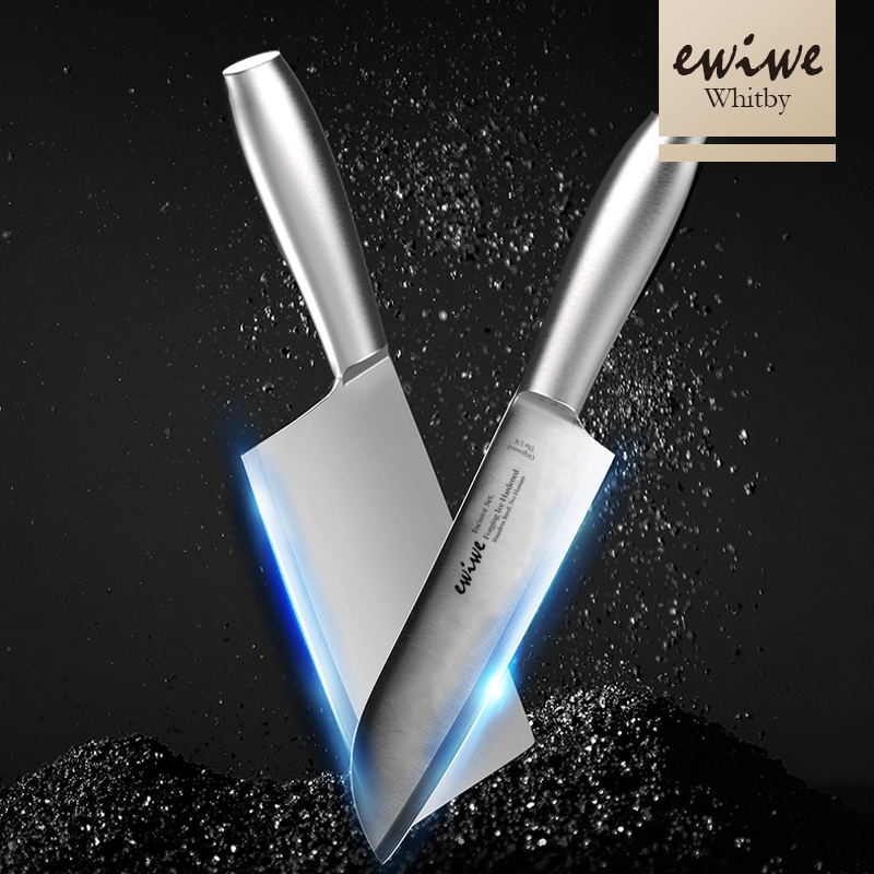 EWIWE全不锈钢材质六件套刀具套装厨房家用刀具切菜切肉可拆卸刀架 可拆卸刀架/六件套 6件套