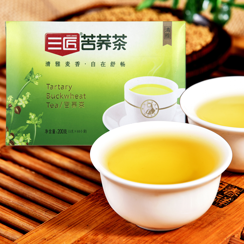 三匠苦荞茶200g盒装四川特产大凉山荞麦茶黄独立小袋小包装零食