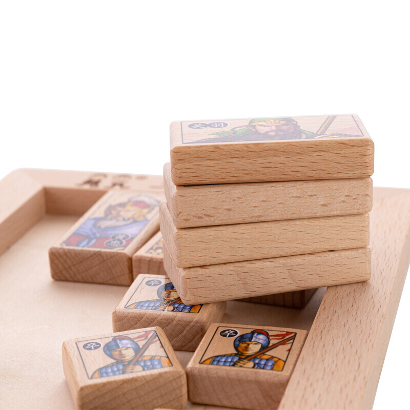 华容道榉木智力游戏闯关益智玩具积木孩儿早教拼图小学生