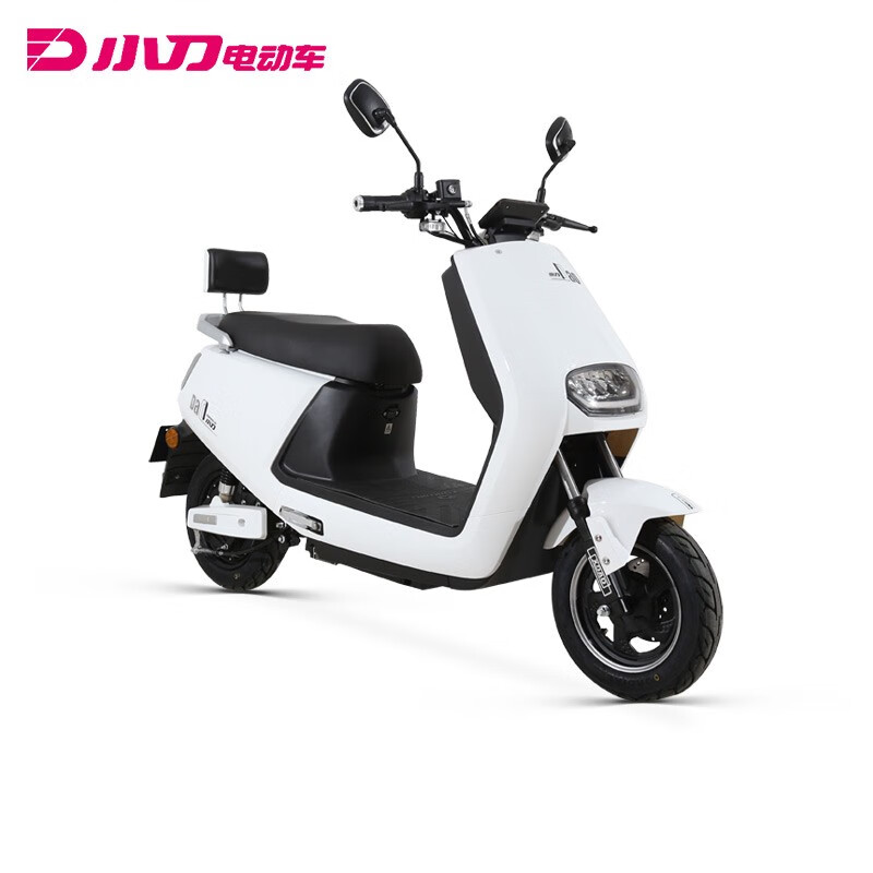 小刀电动车电瓶车成人男女代步车电动轻便摩托车 派克珍珠白