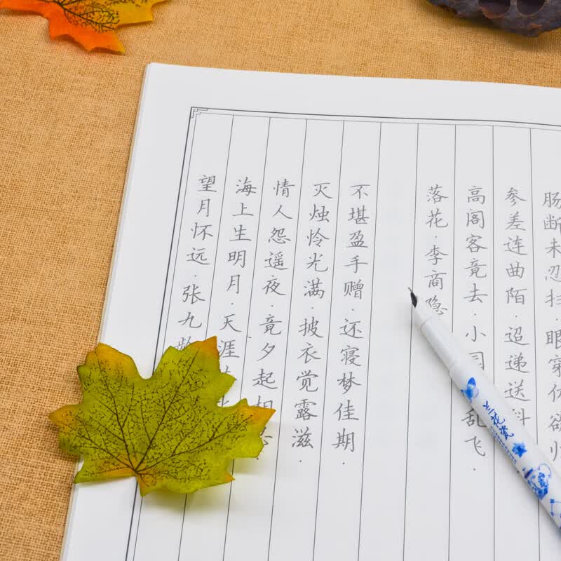 楷书宋词字帖练字帖成年女生正楷手写硬笔书法练字本唐诗初学者钢笔字
