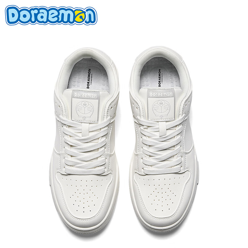 哆啦A梦男鞋板鞋男春夏新款经典百搭鞋子男防滑耐磨情侣款女鞋运动休闲鞋 复古白 40