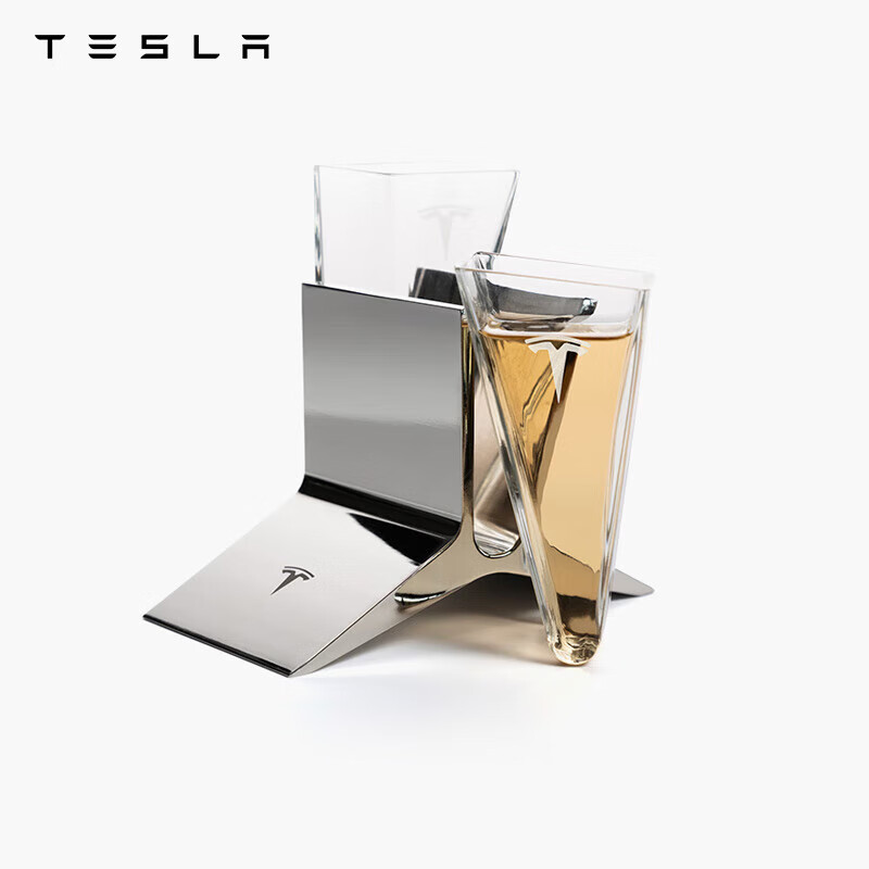 TESLA 特斯拉 品鉴酒杯玻璃材质棱角设计金属底座