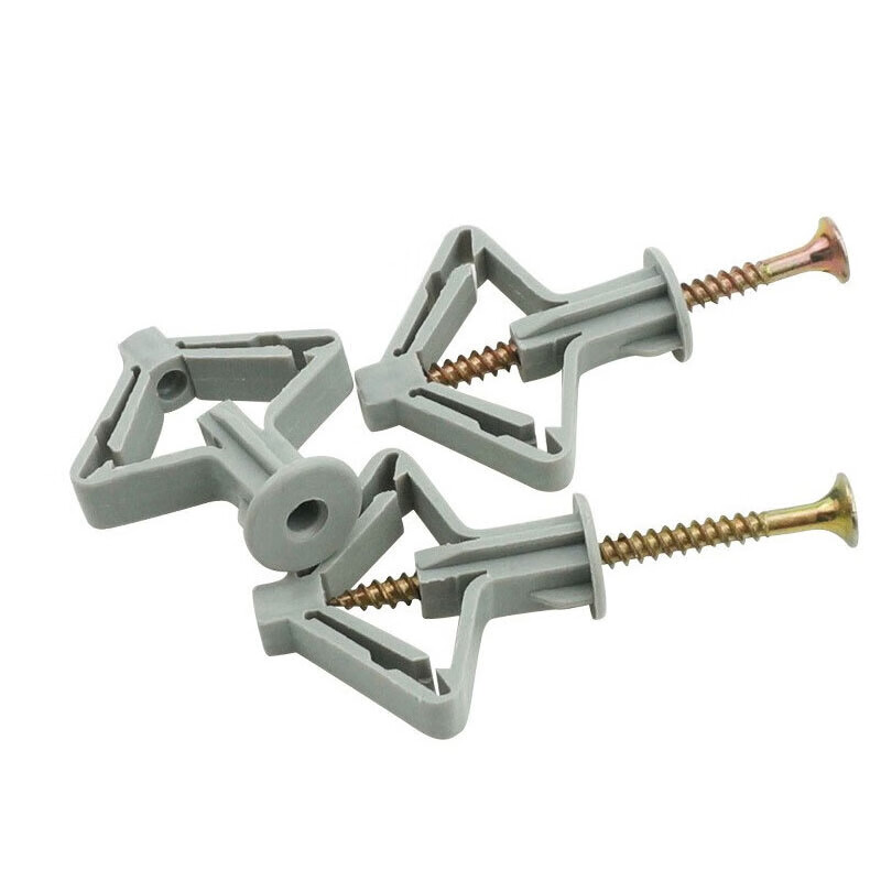 澳颜莱飞机膨胀管胶塞石膏板膨胀螺丝 空心墙蝴蝶胀管中空墙体螺栓