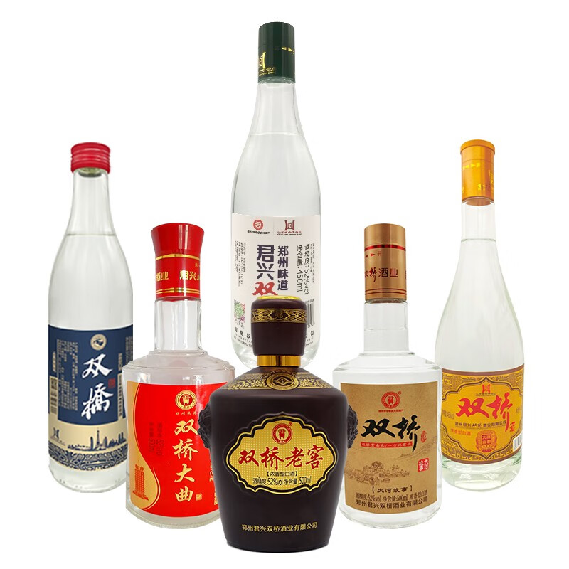 双桥郑州双桥全家福纯粮酿造固态法白酒郑州名酒河南老字号52度500ml