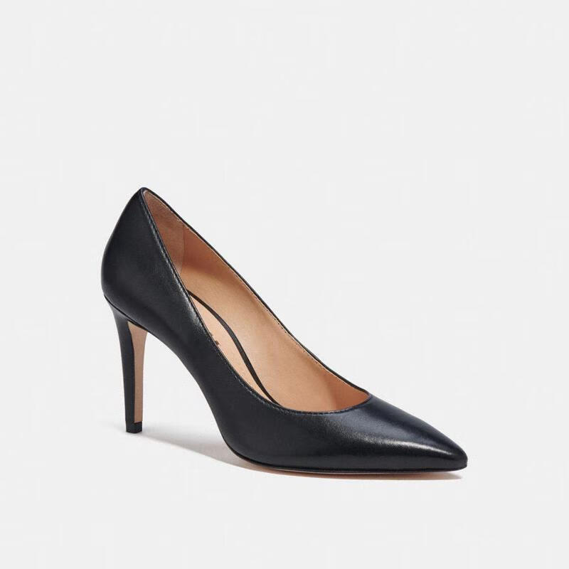 蔻驰(coach)高跟鞋气质名媛风尖头法式浅口鞋网红仙女风增高细跟女鞋