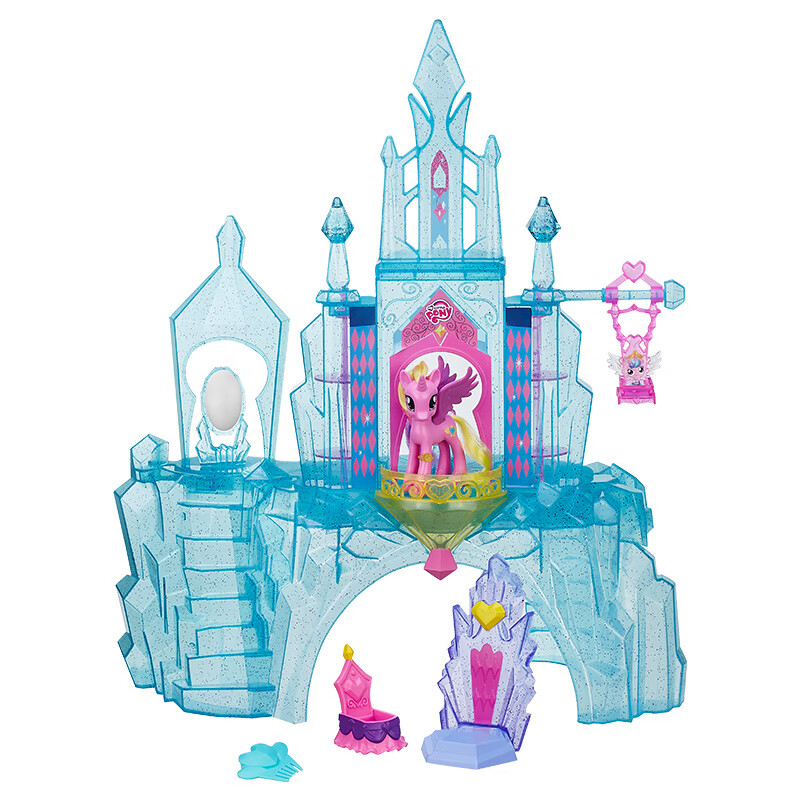 翅膀可活动会发光 梦幻紫悦公主e2928 水晶城堡套装