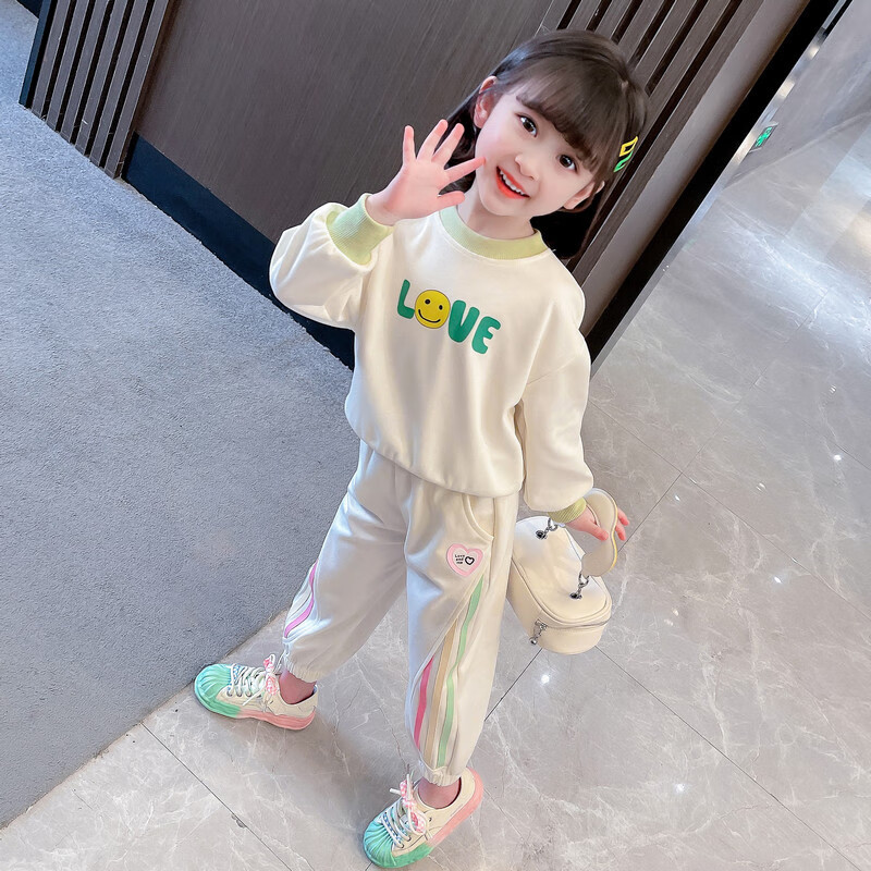 米白色 后背兔耳朵套装 80码 建议高70-80 16-20斤