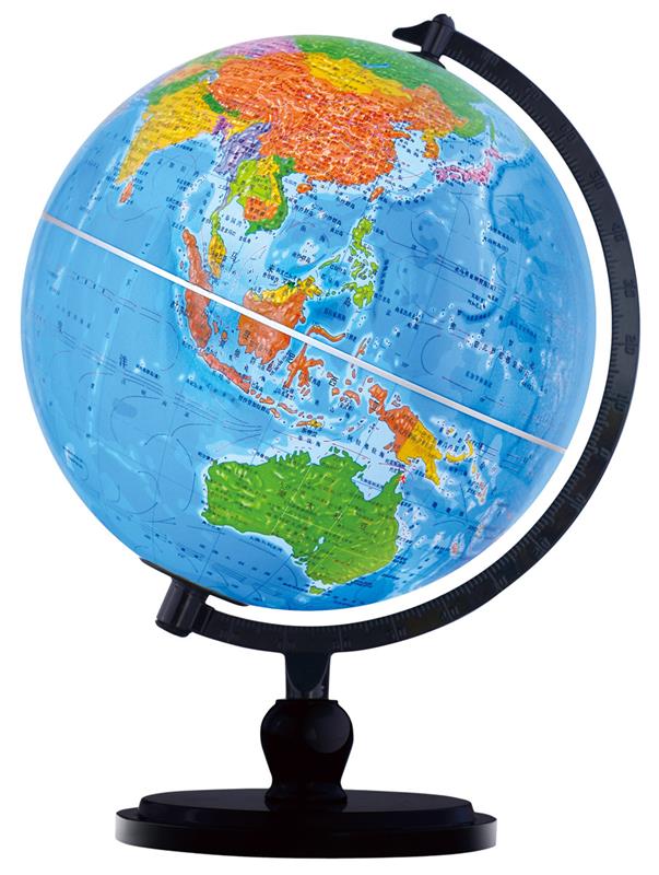 博目地球仪:32cm中文政区炫影黑架ar地球仪 北京博目地图制品有限公司