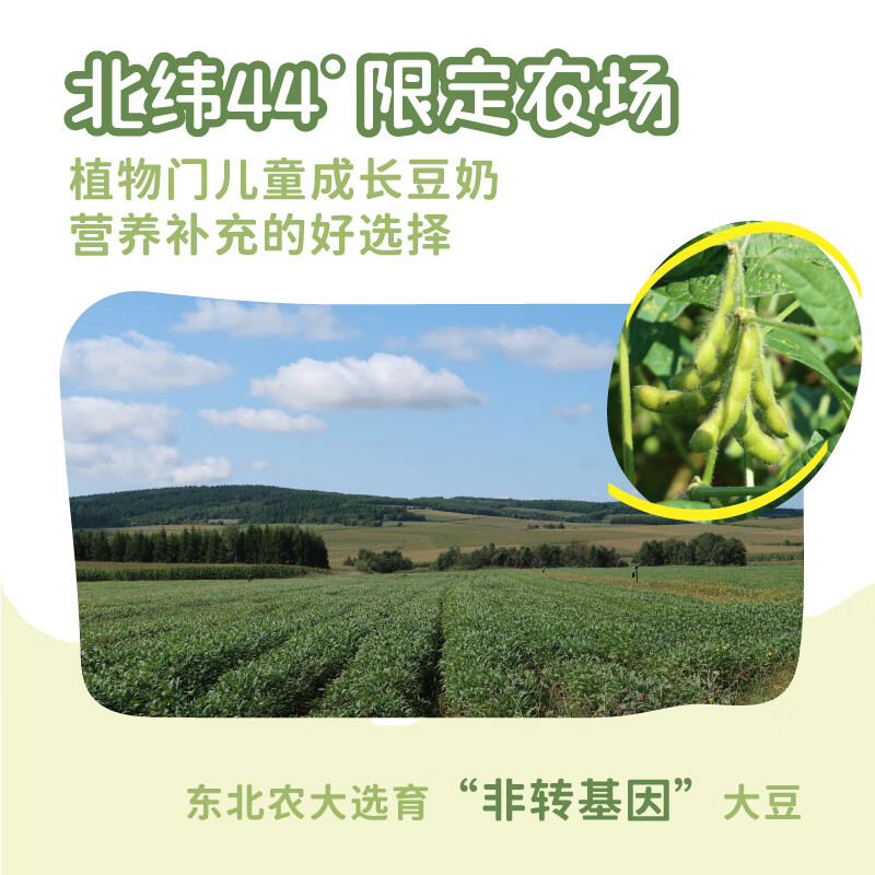 植物门叶黄素儿童豆奶7.2g高蛋白高钙非转基因植物奶早餐牛奶过敏宝礼盒 200ml*3盒