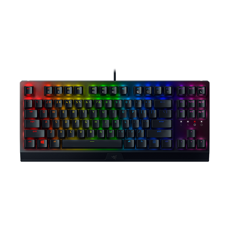 RAZER 雷蛇 黑寡妇蜘蛛V3 竞技版 87键 有线机械键盘 黑色 雷蛇绿轴 RGB