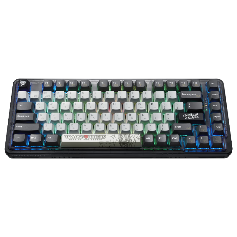 ����ThundeRobot�� K75���ν�հ� ��ģgasket���߻�е���� PBT��ñ˫ɫ+���������� ���ƻ���Ϸ�칫����