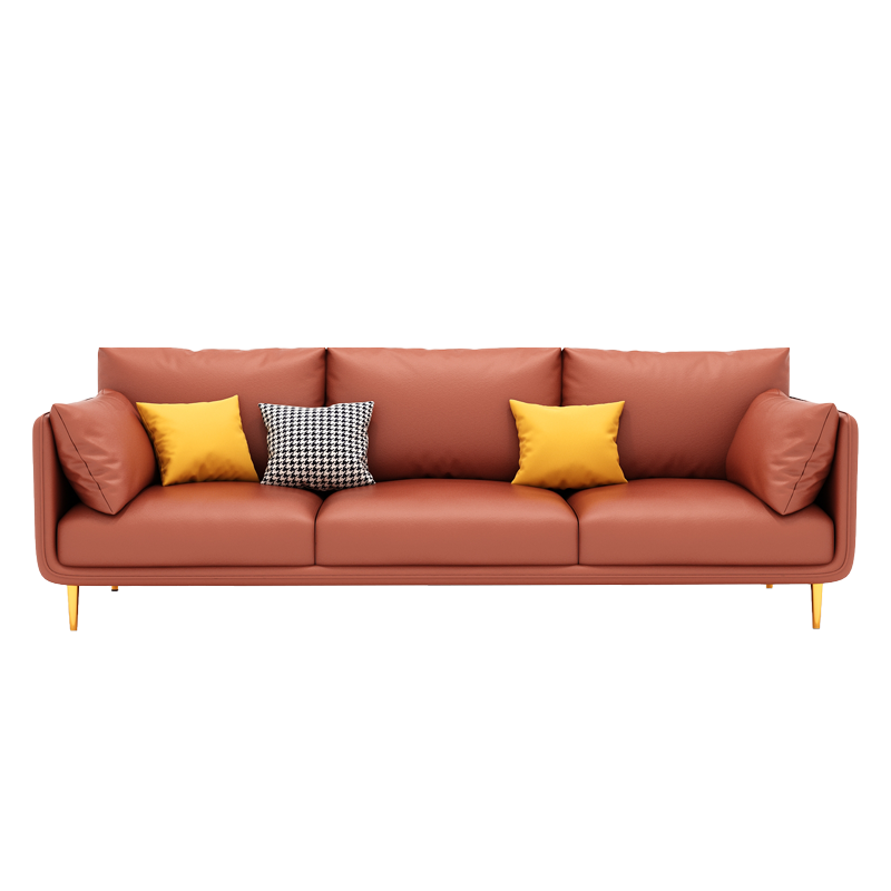 顾格 沙发意式极简北欧现代简约大中小户型客厅办公室接待室三人位科技布艺沙发 933-210含乳胶