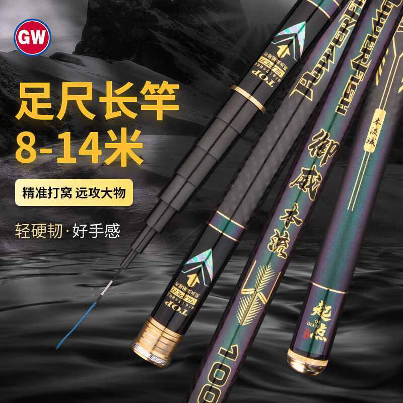 光威(gw) 光威御威本流炮竿长杆碳素超轻超硬12米抛竿打窝竿钓鱼竿