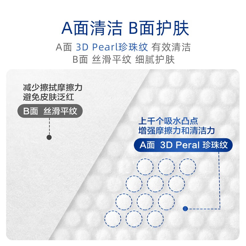 邦怡洁面巾「珍珠纹加厚」50抽*4包质量评测，值得入手吗？