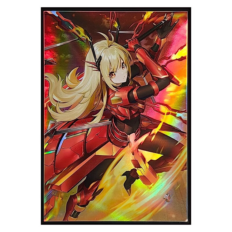 王卡套救祓少女珠泪双子白银城闪刀姬闪卡牌妹套卡片保护膜 火刀卡套