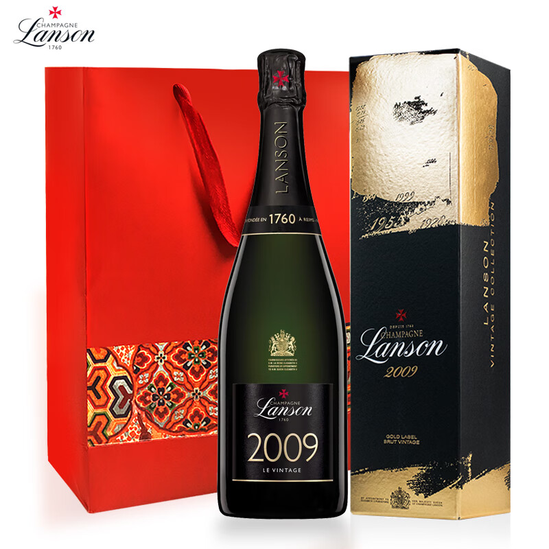 兰颂(lanson)【全球前十大名庄香槟】法国兰颂2009年份香槟起泡酒原瓶