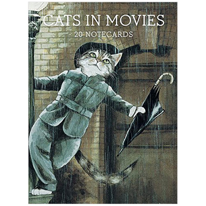 【现货】thames Cats in Movies: Notecards 在电影中的猫 英文原版电影与插画