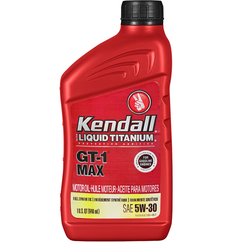 康度 （Kendall）美国原装进口 MAX钛流体 全合成机油  5W-30 SN级 946ML 汽车用品